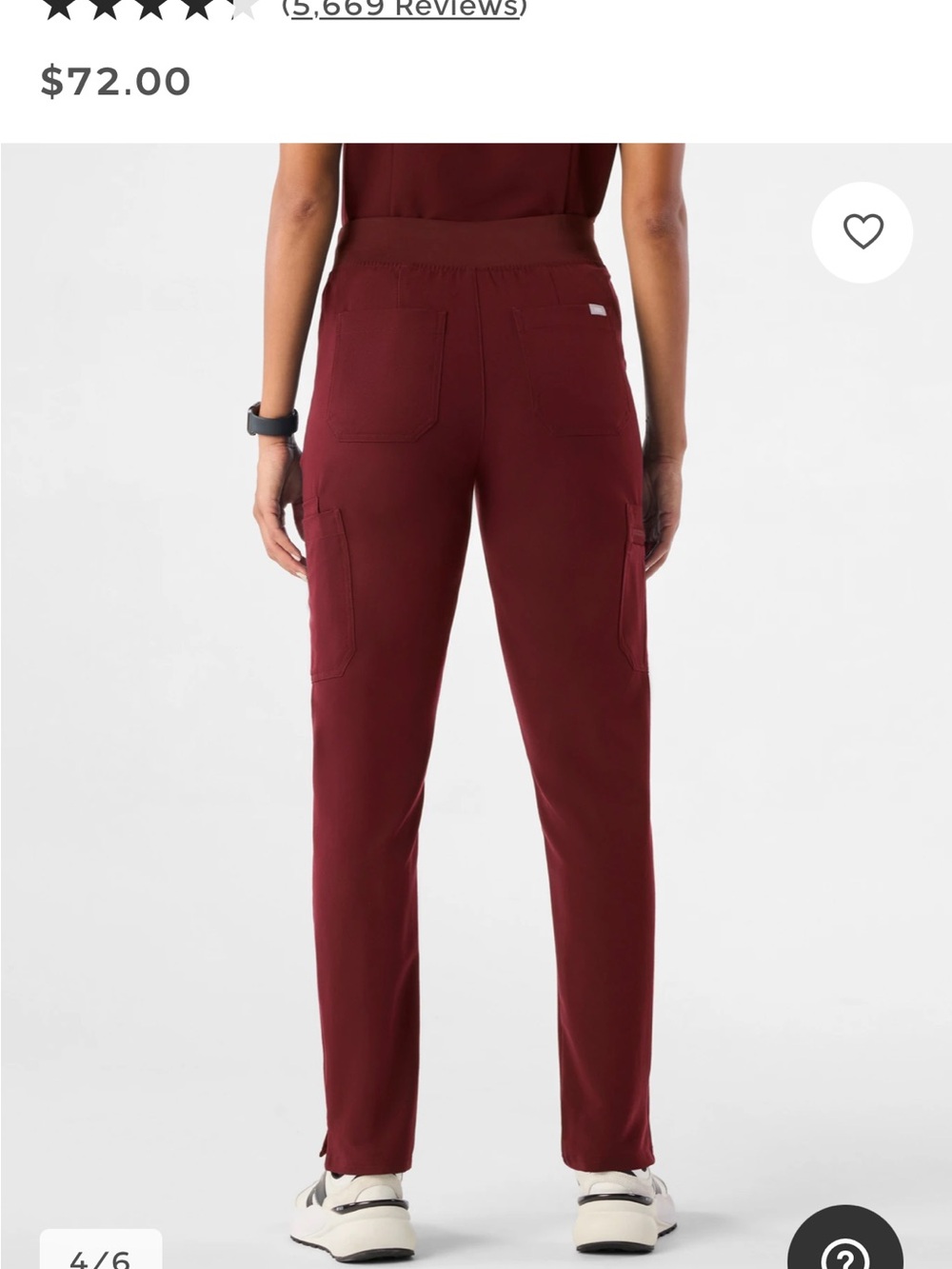 Figs Women’s Burgundy Scrub Set - Picture 8 of 10